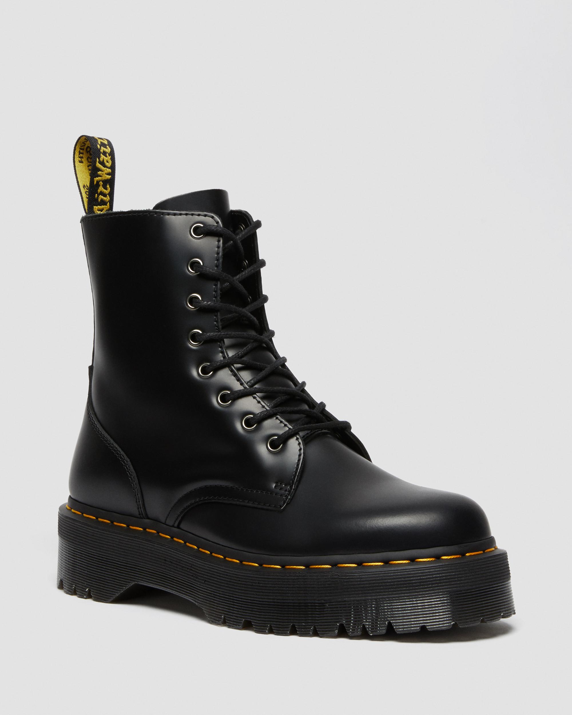 DR.MARTENS Jadon 8 Eye Boot Polished Smooth Black - Prime Timers