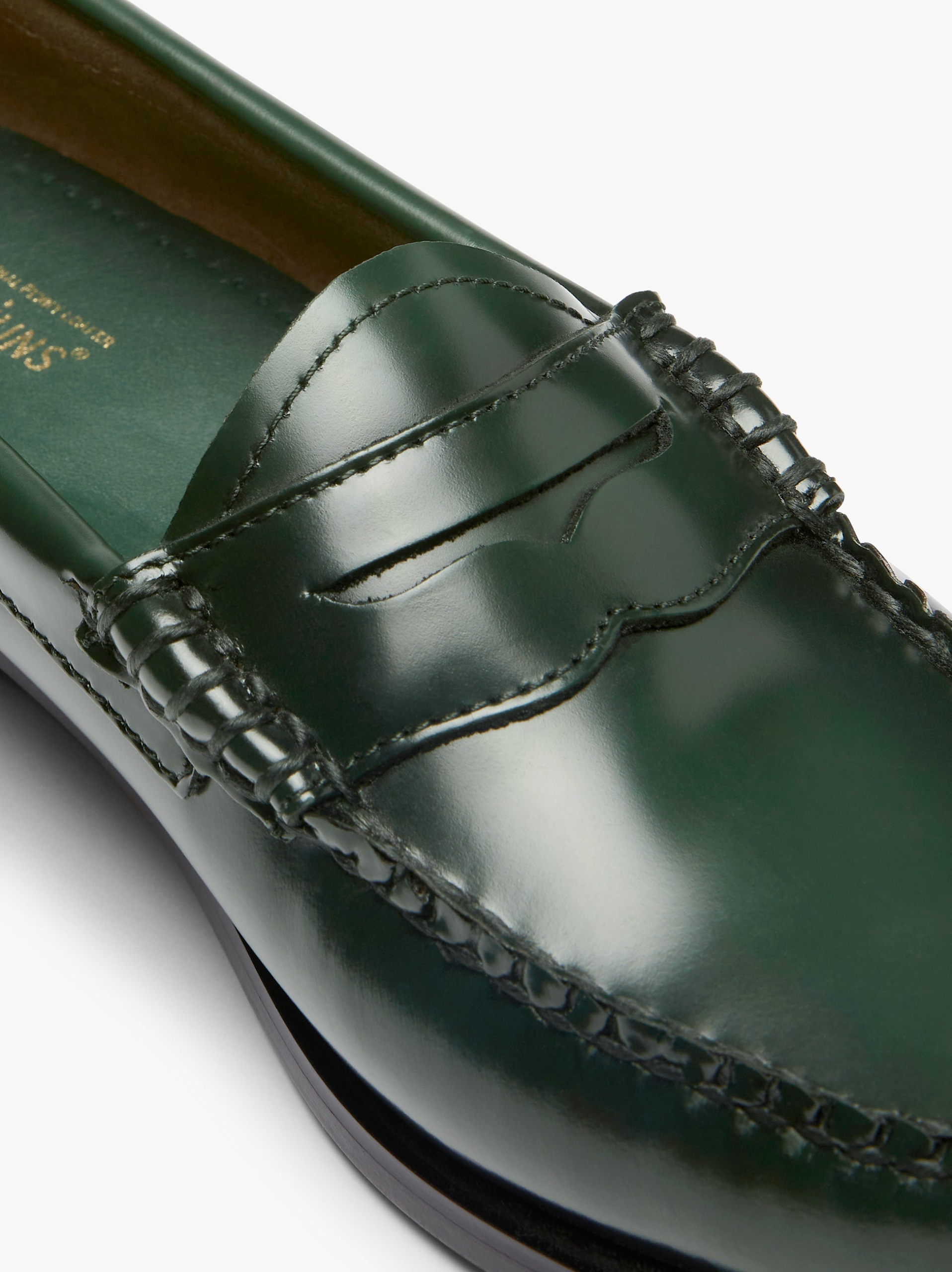 GH Bass & Co Shoes Mens 10M Monte Slip On Green Suede Penny Loafer Derby Mens Green Suede Leather Penny Loafers Slip on Shoes – XPOSED main image 2