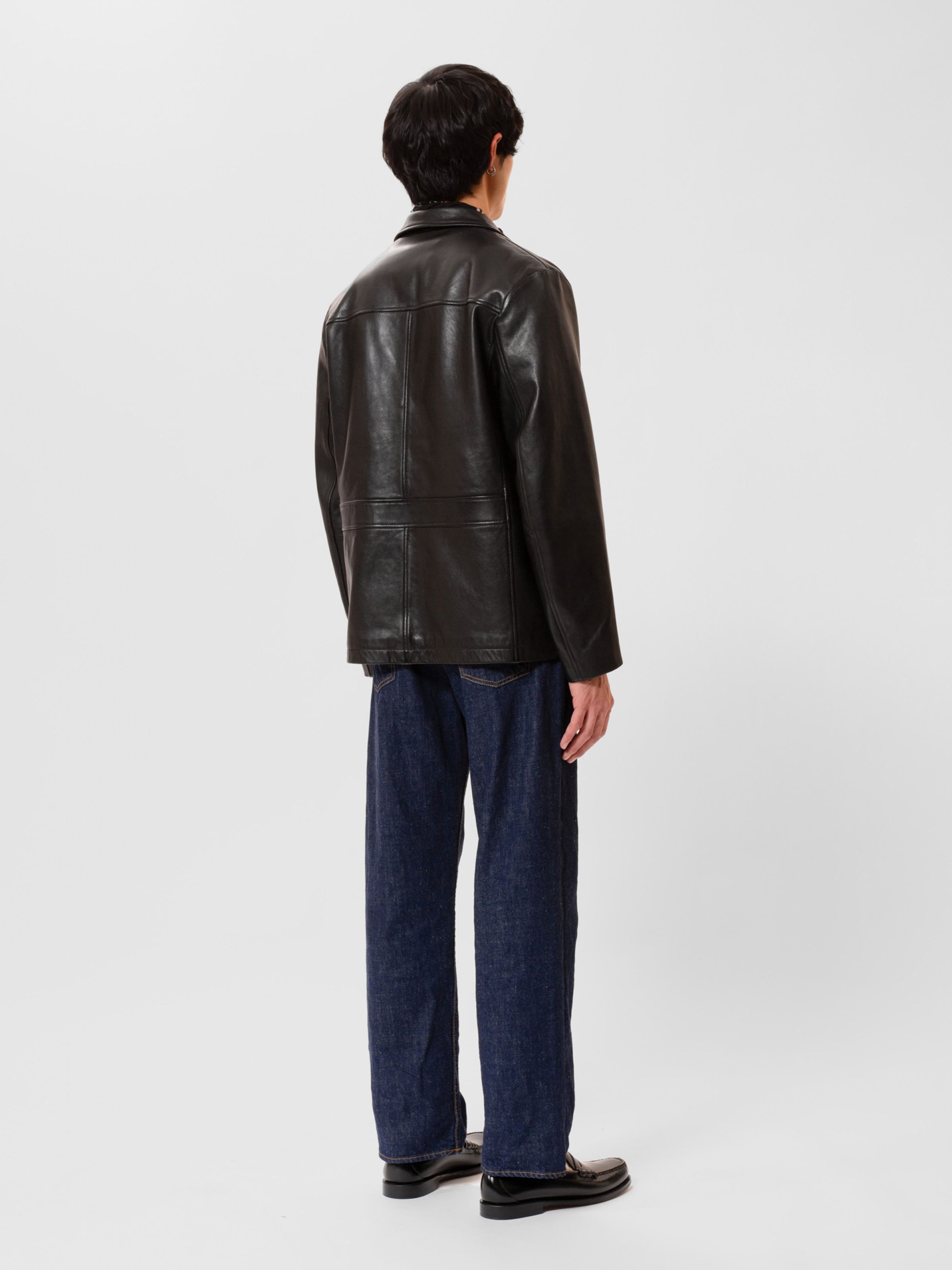 NUDIE JEANS Ferry Leather Jacket Black - Prime Timers