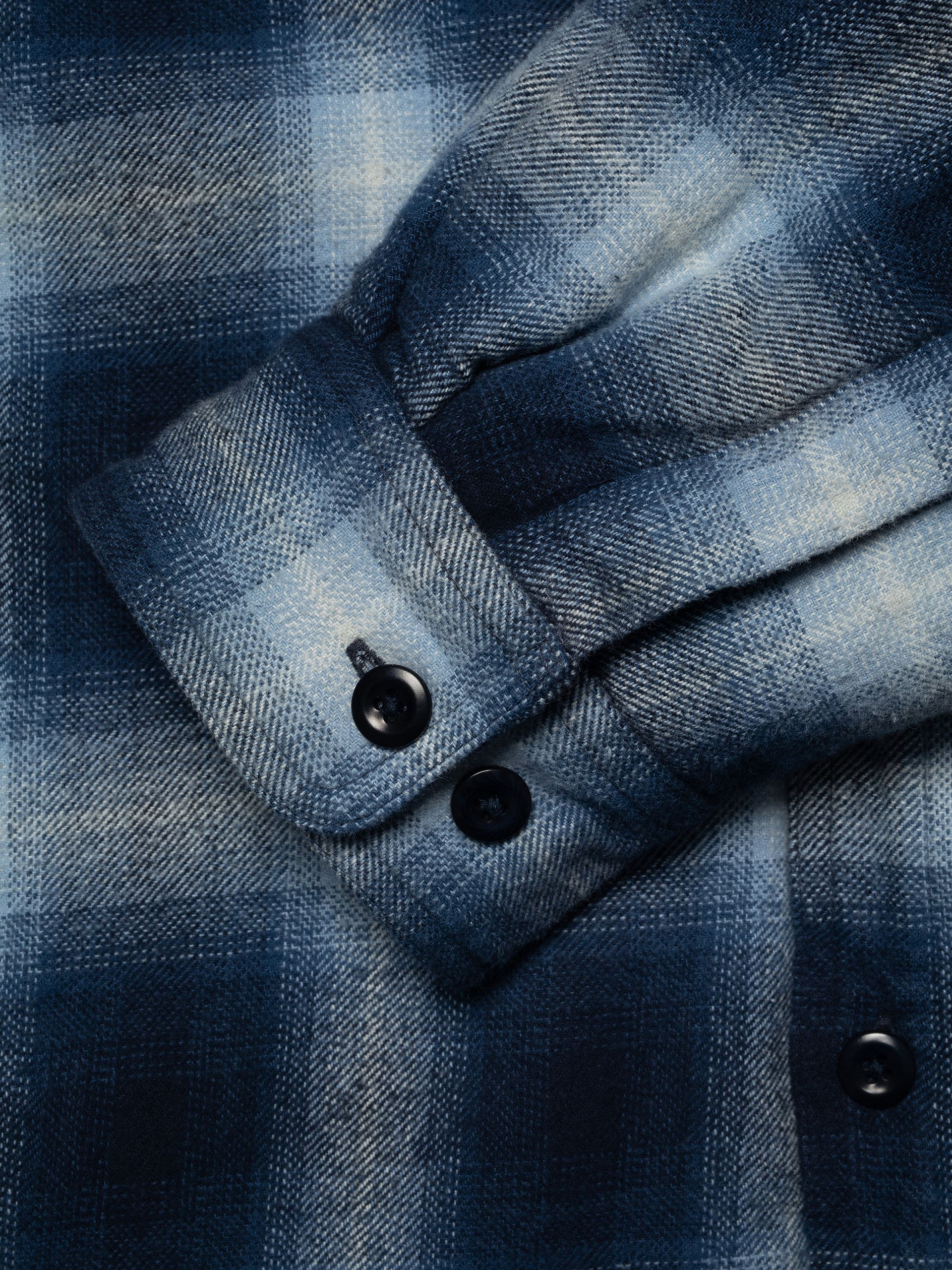 NUDIE JEANS Glenn Padded Shadow Check Shirt Blue - Prime Timers
