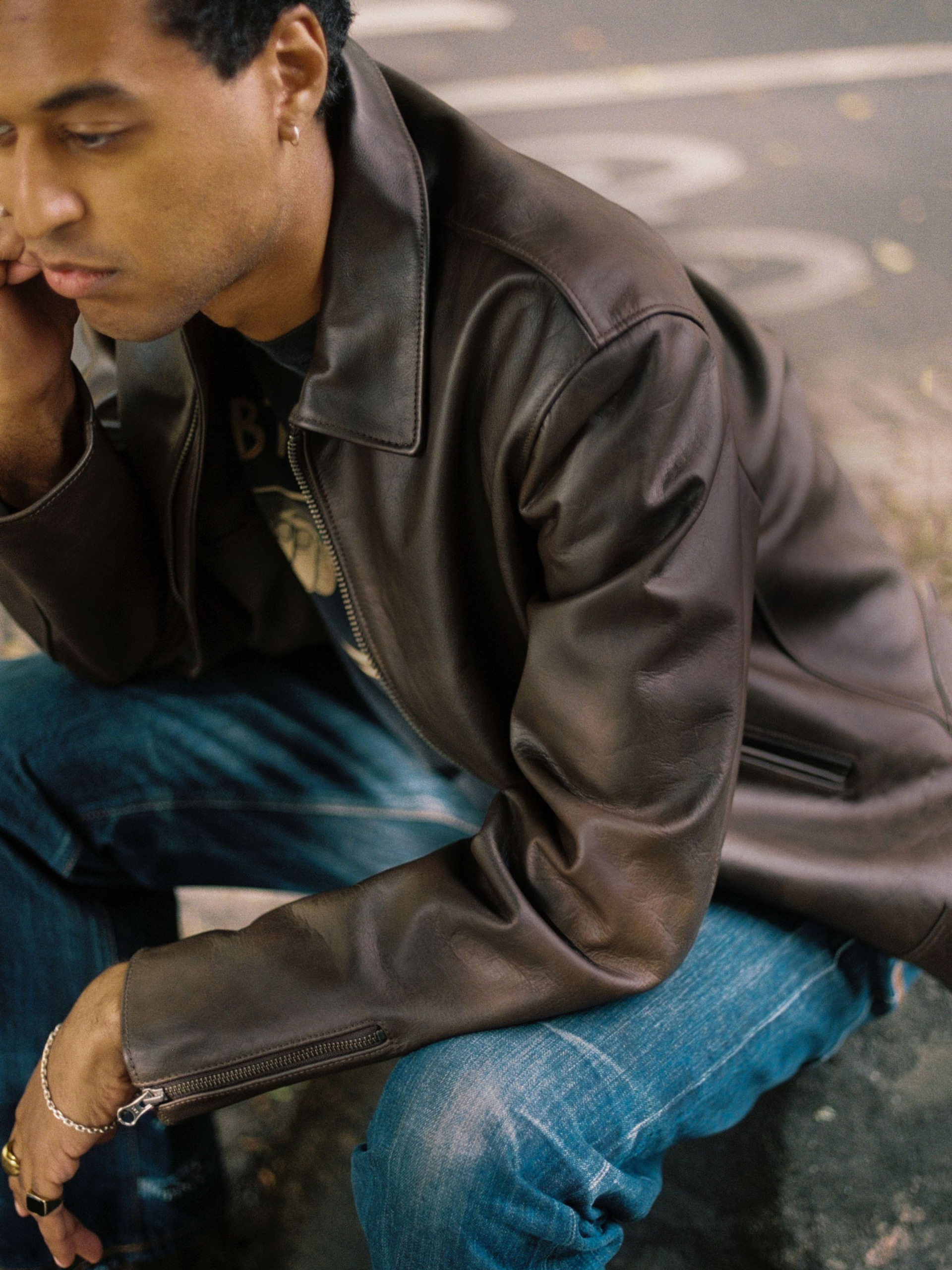 NUDIE JEANS Eddy Rider Leather Jacket Brown - Prime Timers NUDIE JEANS Eddy Rider Leather Jacket Brown - Prime Timers