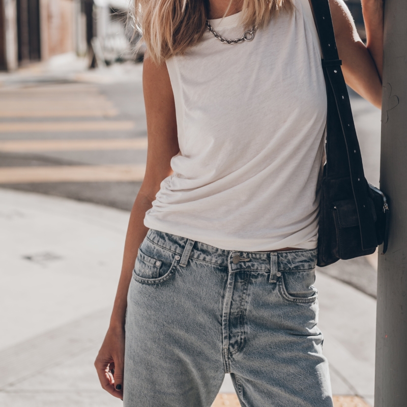 MIKUTA THE  DRAPED TANK TOP  White