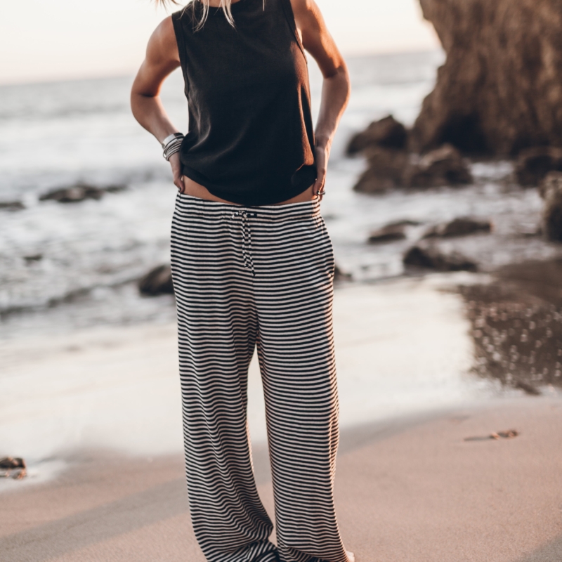 MIKUTA THE  COZY PANTS  Striped