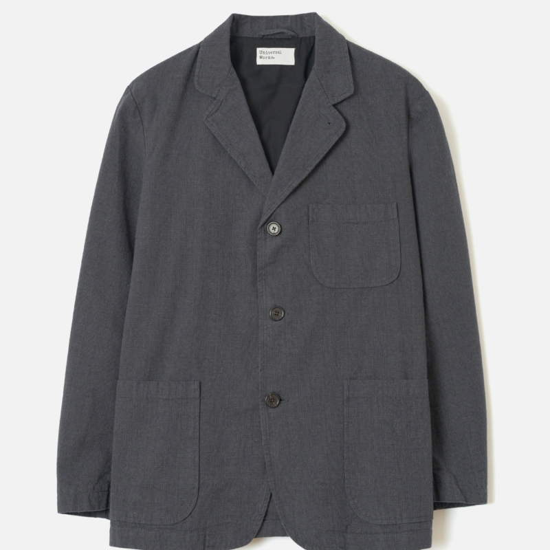 UNIVERSAL WORKS Liverpool Check Three Button  Grey