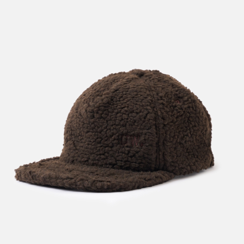 UNIVERSAL WORKS Galaxy Fleece Baseball Hat  brown