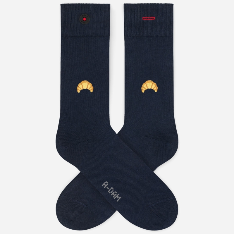 A-DAM Casual Socks Croissant Navy