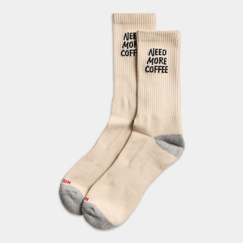 REVOLUTION Jaquard Crew Sock  offwhite