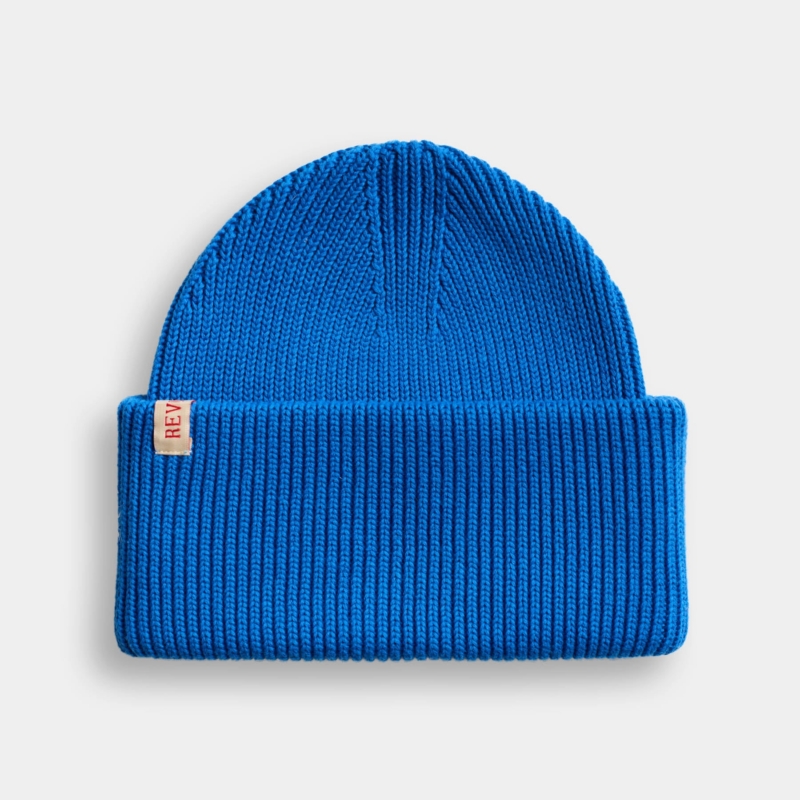 REVOLUTION Big Fold Up Beanie  blue
