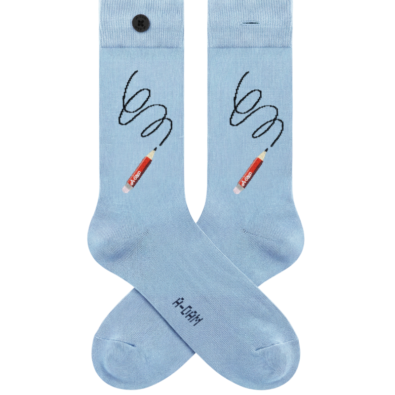 A-DAM Casual Socks Pencils Blue