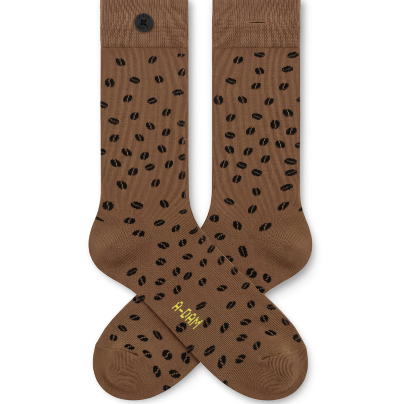 A-DAM Casual Socks Coffe Falling Beans Brown