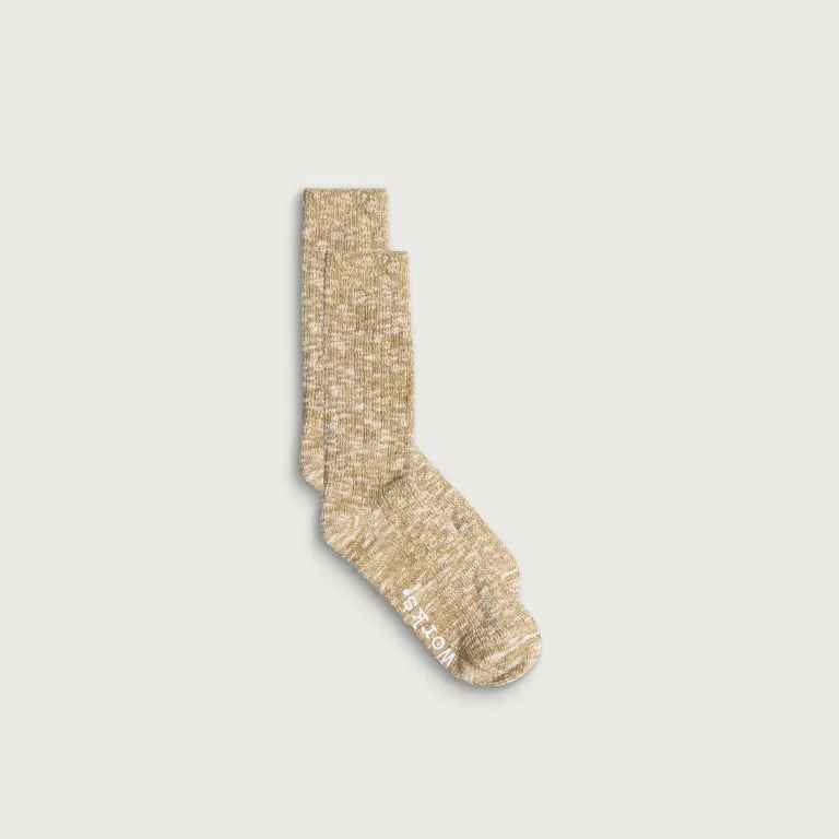 UNIVERSAL WORKS Slub Knit Slub Sock  Dk Sand