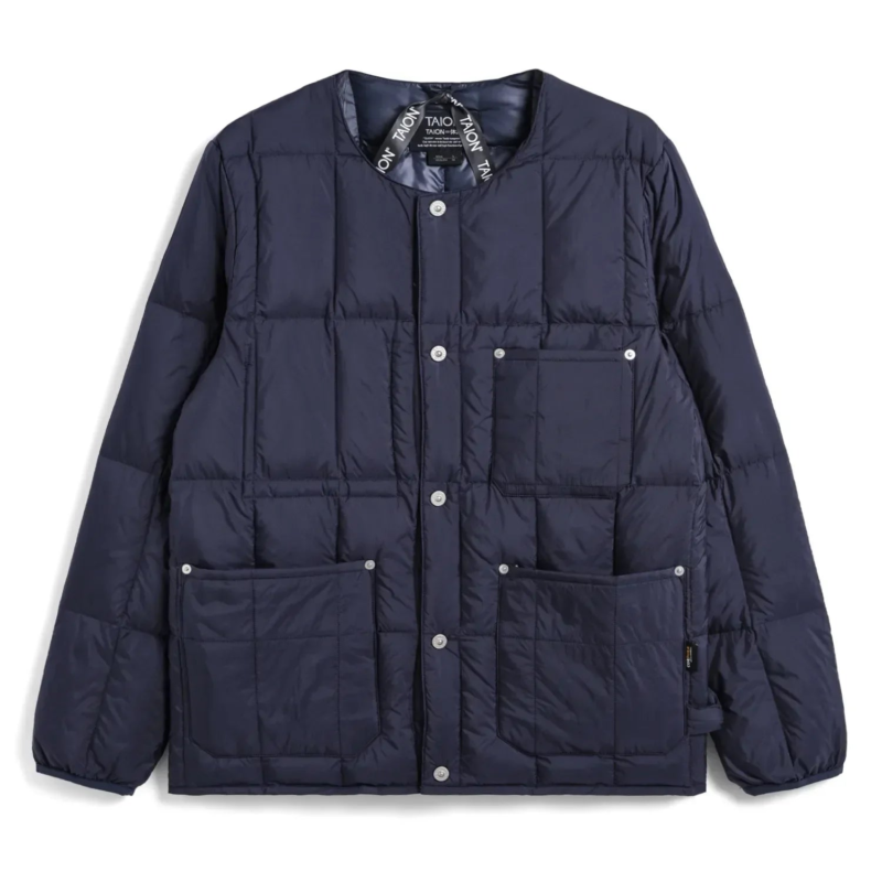 TAION WORK CREW NECK DOWN JACKET  amber